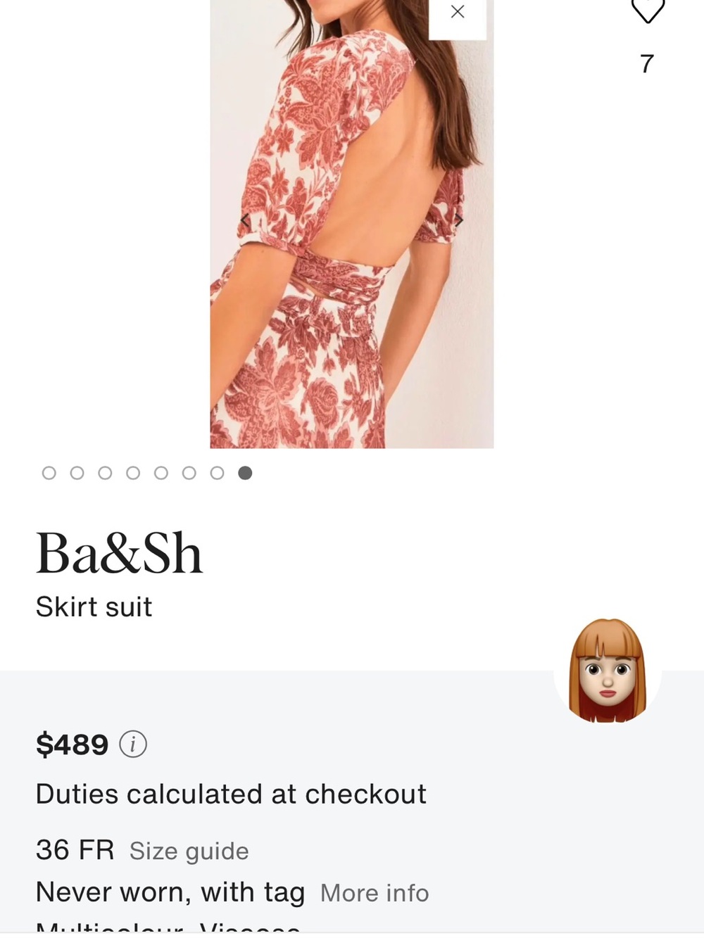 Ba&Sh Floral Tie Skirt Set in pink and white